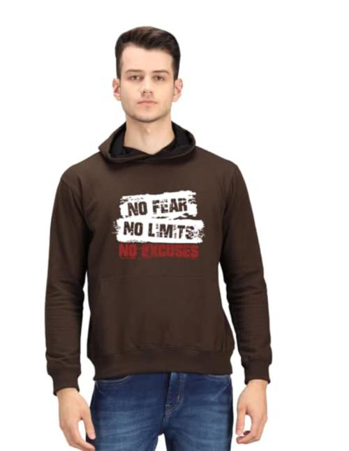 TIMYKA Men Olive Cotton Hoodie