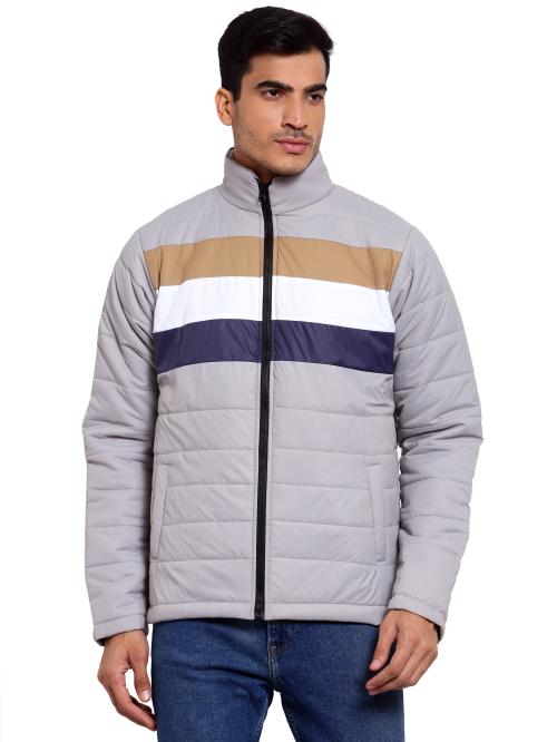 Buy Style Quotient Men Grey & Navy Blue Striped Lightweight Outdoor