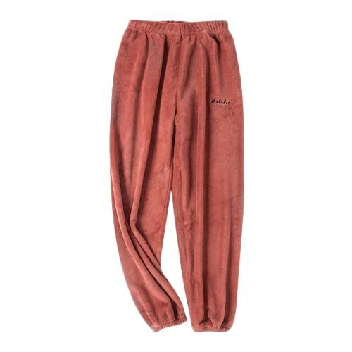 DONSON Women Winter Plush Fluffy Pajama Pants Warm Fleece Lounge Pants Sleepwear Bottoms Free Size (28 till 32) Brown Color