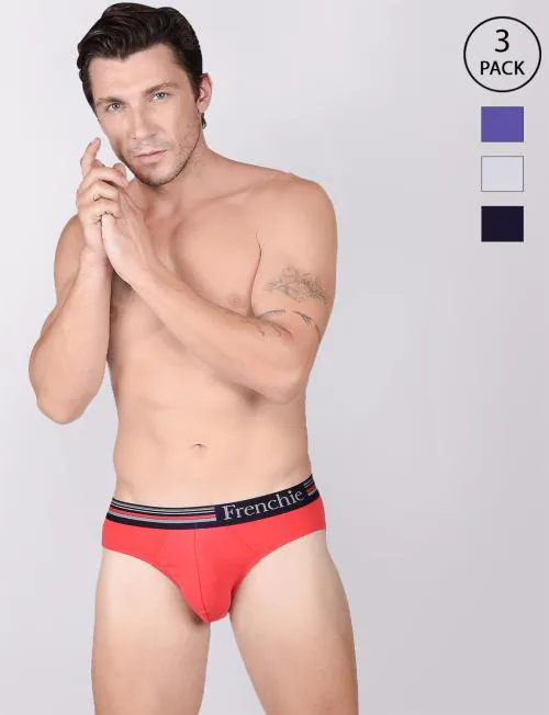 VIP Frenchie Men Assorted Color Pack of 3 Brief