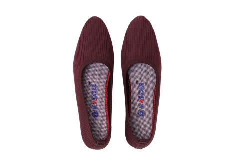 KASOLE WOMENS CASUAL SLIP ON BALLERINA UK 8 Maroon