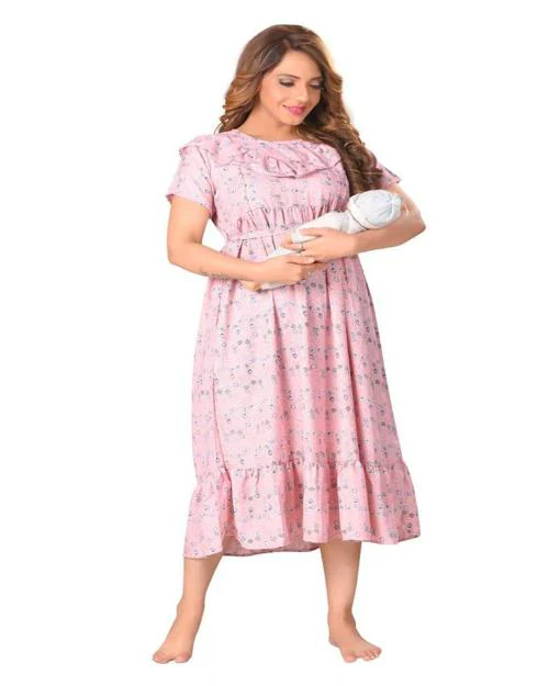 MOMTOUCH Maternity Dress/Easy Breast Feeding/Breastfeeding Dress/Western Dress with Zippers for Nursing