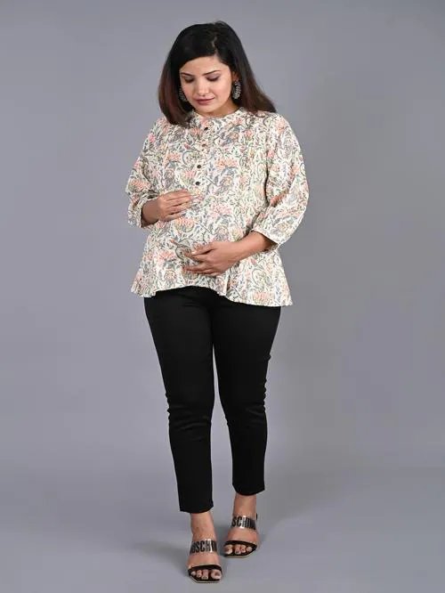 MIRJAI Comfortable Maternity and Feeding Top For Women