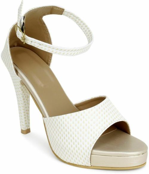 Rimboll Off White Heel Sandals for Women