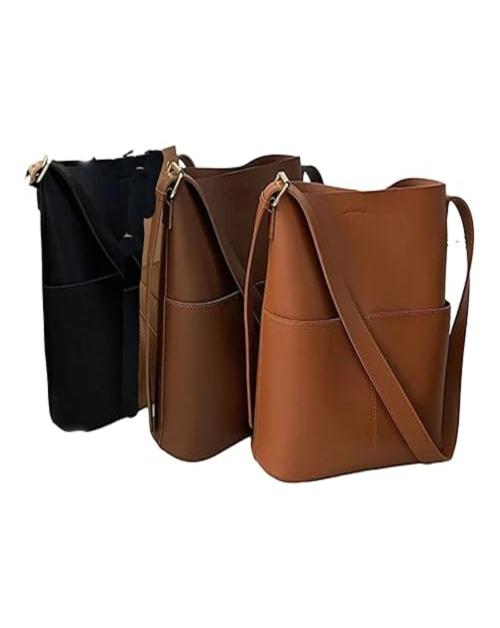 LIZIQI Women Multicolor Magnetic Button Closure Tote Stylish Spacious Handbag For Women | Tote Bag | Ladies Purse Stylish Spacious Handbag For Office or Travel | Hand Carry Fashion Bags With pocket | Pack of 3 | 35*30*35 cm