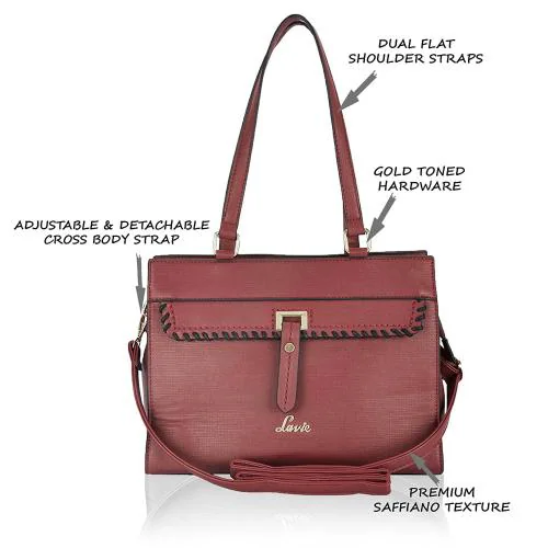 LAVIE ABLE 1 MED SATCHEL Red Handbags