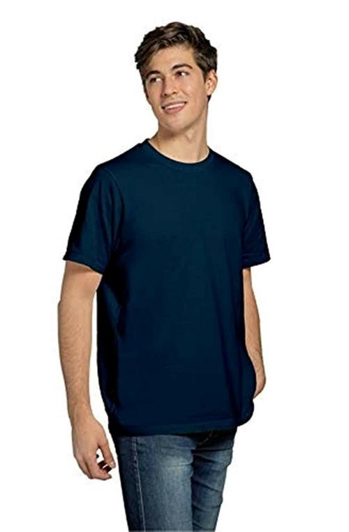 Status Mantra Men Blue Cotton Round Neck T-Shirt