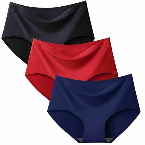 APEXAENTERPRISE womens seamless plus size seamless ( 3xl to 10xl ) hipster ice silk panty pack of 3 multicolor(9XL)