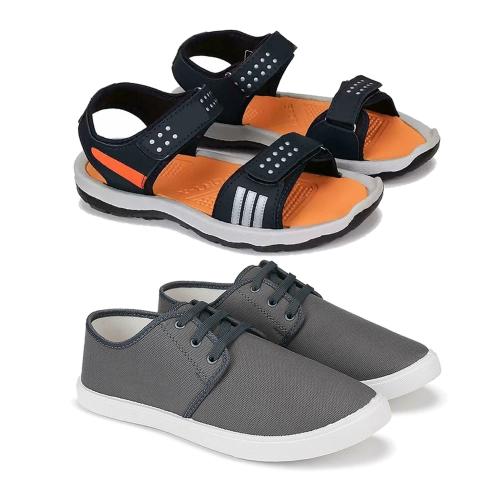 Swiggy Lightweight Sandals For Men's (Pack Of 2) Multicolour