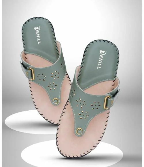 Denill Green Slippers for Women