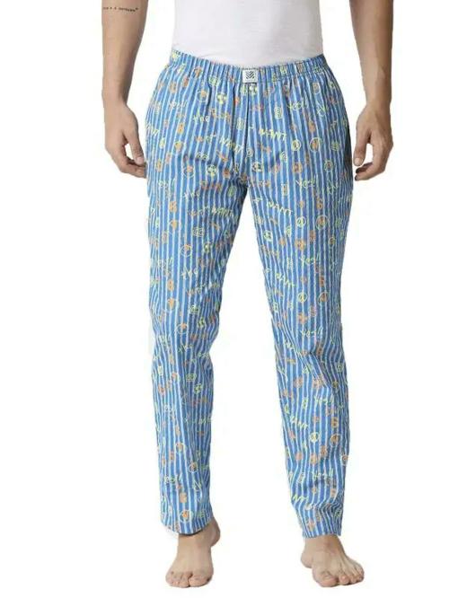 Manaca Men White Printed Cotton Pyjamas