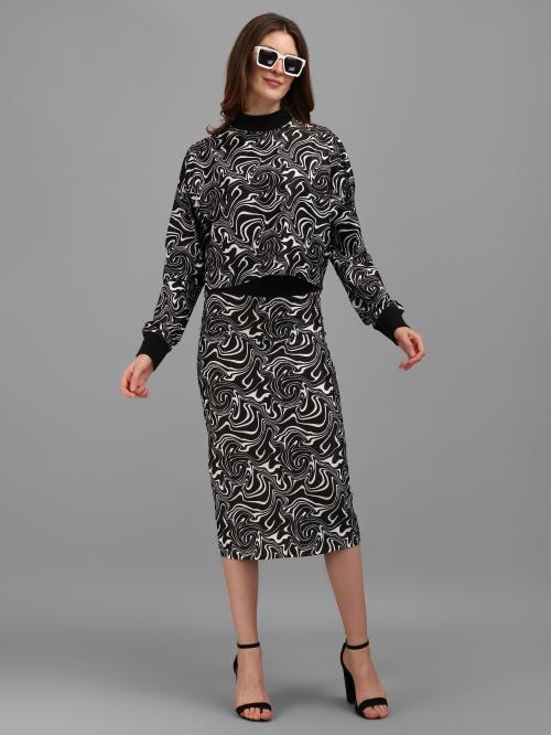 Purvaja Women Black Co-ords Western Dress