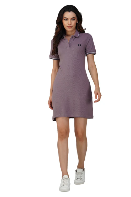 The Outfit Co Women Polo Neck Slim Fit Knee-Length One-Piece Dress Perfect For Casual Outfit/Occasion (Pack of 1, Grey, XL)