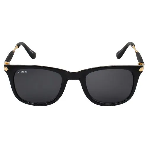 Creature Black Gloss Finish UV Protected Unisex Sunglasses(Lens-Black||Frame-Black||SUN-033)