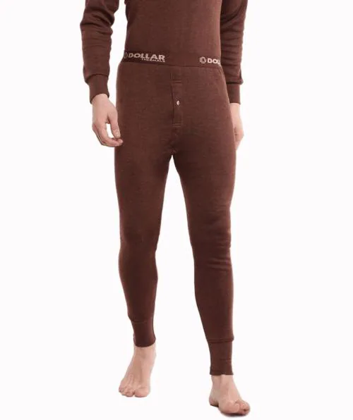 Buy DOLLAR Men Brown Solid Fleece Thermal Pants Online at Best Prices
