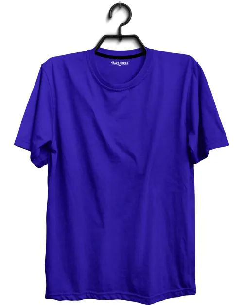 Cotton t-shirt for men & women Royal Blue color XXL Size by Harashree