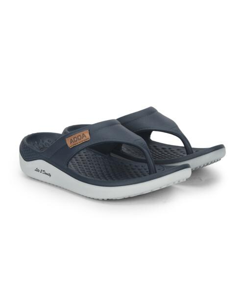 ADDA COMFY-1 Women Navy & Grey Thong Flip-Flops