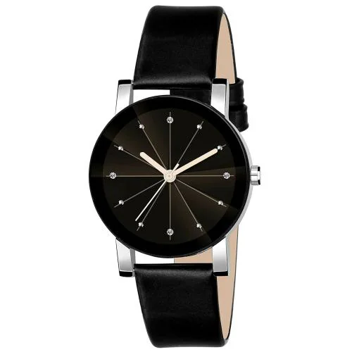 SWADESI STUFF Analogue Black Dail Watch For Women- (CRYSTAL LADIES2)