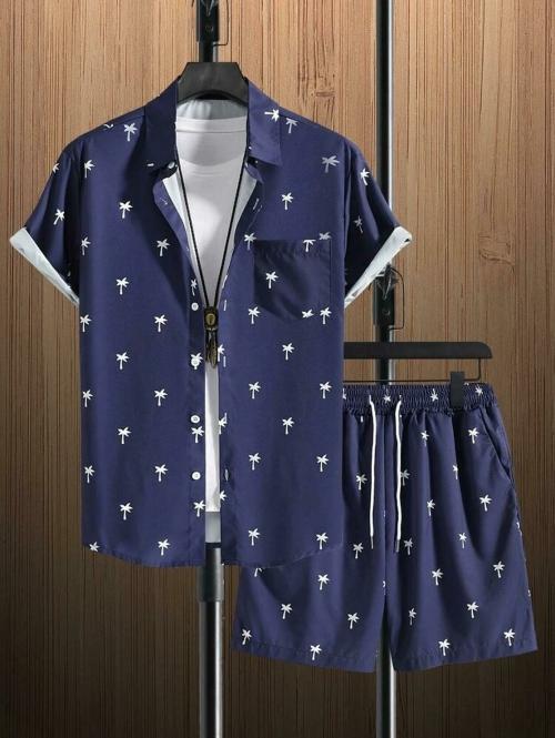 LG Lycra Blend printed Blue Night Suit Set|co-ord set