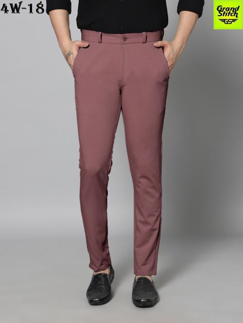 Buy GS GRAND STITCH Mens Lycra 4 way Stretch Trouser Pant Online at