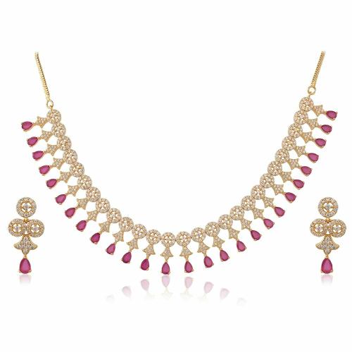 Buy Ratnavali Jewels American Diamond Gold Plated Traditional Fashion