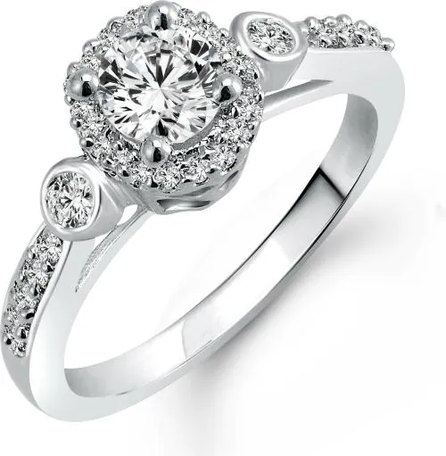 Vighnaharta Rhodium Alloy 10 Ring (Women And Girls)