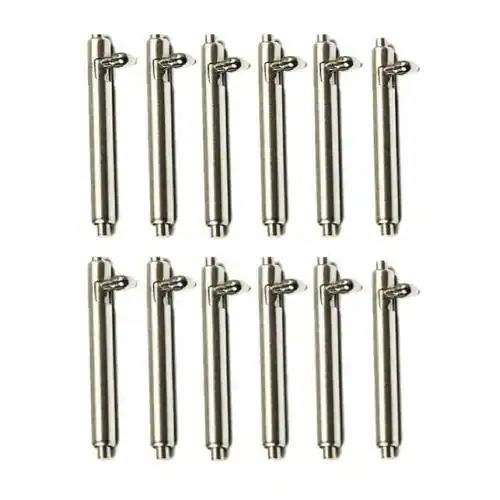 NOTYEX Stainless Steel Strap Band Adjustable Spring Bars Pin Compatible With 20mm and 22mm Pins (Pack of12)