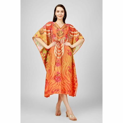 ARDON INDIA Cotton Blend Printed Kaftan Kurta Dress For Women's & Girls (Size:- XXL)
