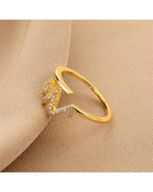YU FASHIONS Metal Gold : Plated Ring Set (0035| Silver | Free Size