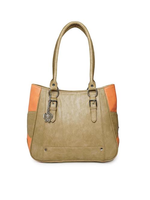 Butterflies Womens Beige Handbag (Bns 0546Bg)