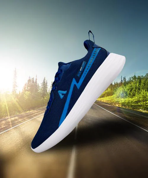 Aqualite Running Sports Shoes for Men | Soft Cushioned Insole, Slip-Resistance Training & Gym Shoes For Men (Modern Blue & Sky Blue)