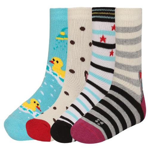 CREATURE Girls And Boys Printed Multicolored Cotton Socks CRE-KIDS-P4-109