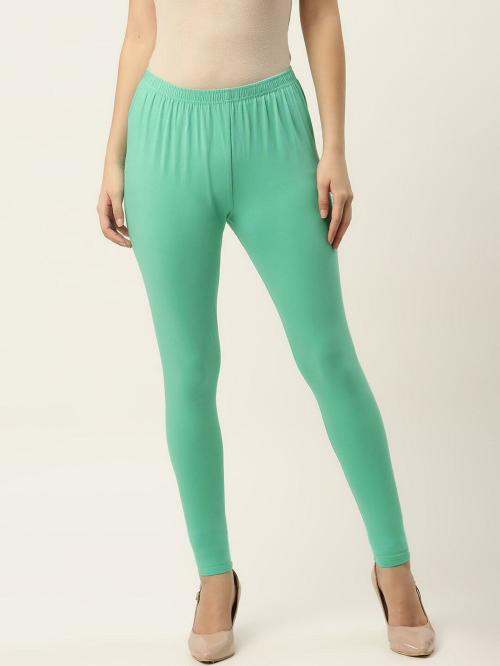 Ms.Lingies Women Green Solid Viscose Leggings JioMart