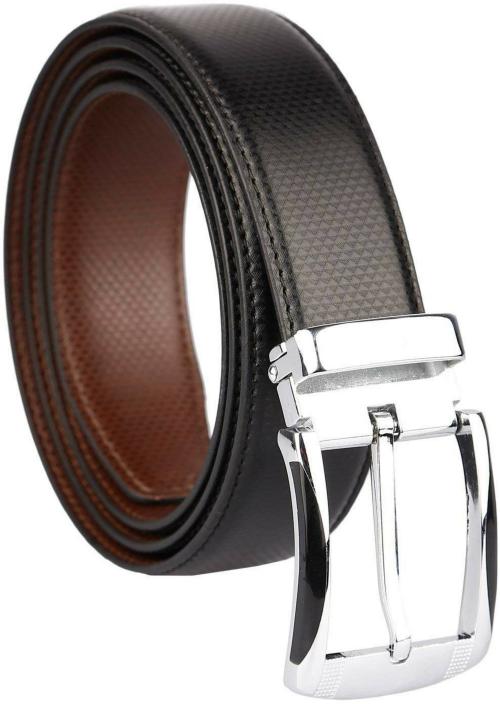 Jens Koch Men Black, Brown Genuine Leather Reversible Belt - 32