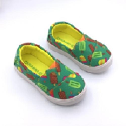 KRAKKI Kids Glitter Ice Cream Print Shoes