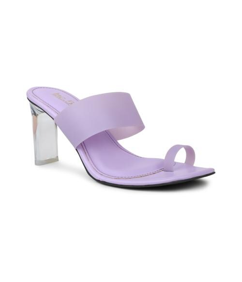 Inc.5 Lavender Transparent Block Heels