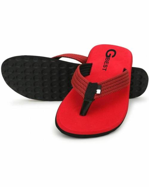 GBEST Men Flip Flops Slippers Red