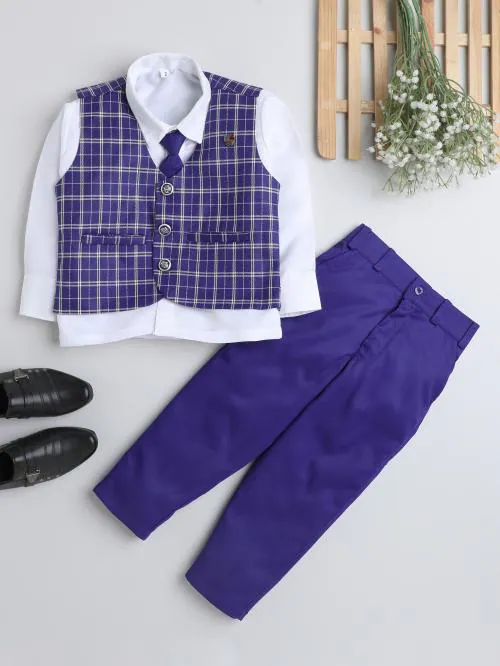 Fourfolds Boys Solid Cotton blend Pack Of 1 Set | Boy Dress | Baby Boy Dress