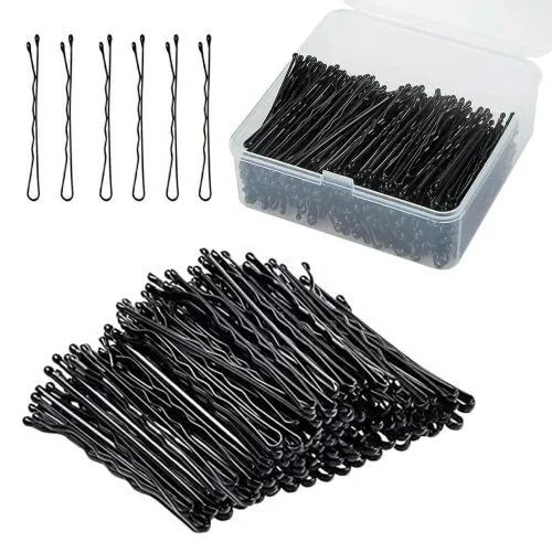 Noyonaa Black Metal 6 Cm Bobby Hair Pins (Pack Of 400)