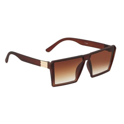 Crazywinks Stylish Square Shape Sunglasses for Men & Women (Brown)