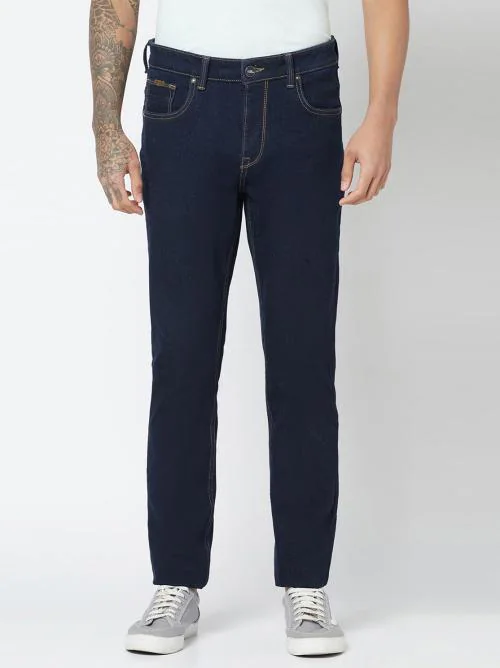 Blue Buddha Men's Dark Blue Denim Skinny Fit Jeans-230110038