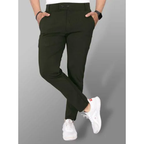 KALANABH Boys olive green pants Olive green trousers for boys Boys' green chinos Olive green slacks for boys Boys' olive green dress pants (PACK OF 1 PANT size -XXL)