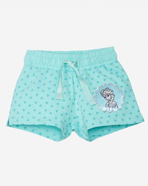 Kidsville Girls Frozen Printed Blue Shorts