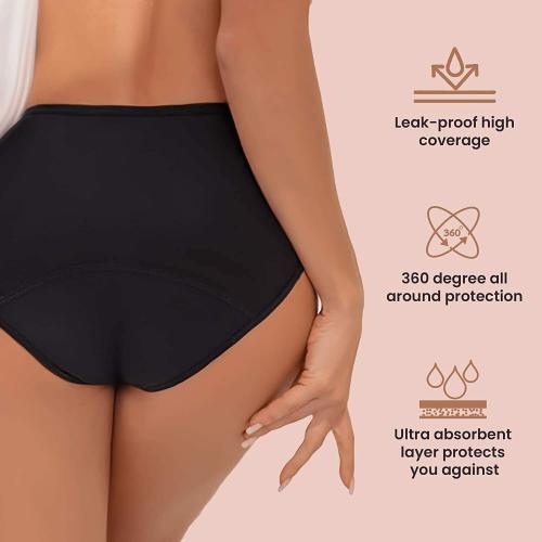 Azah Period Panties for Women - Size X-Small | Leak Proof Protection for Periods | Breathable Panties for All Day & Night Comfort | Reusable and odour-free period panties