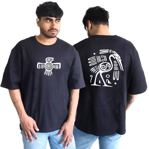Fklan Oversized glow In dark Aztec Design T-shirt M