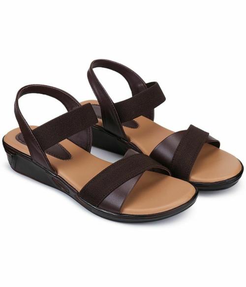 Kapichino Brown Heel Sandals for Women