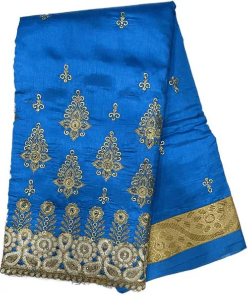 Buy Ethnic Odisha Handloom Women Blue Embroidered Bollywood Saree Online at Best