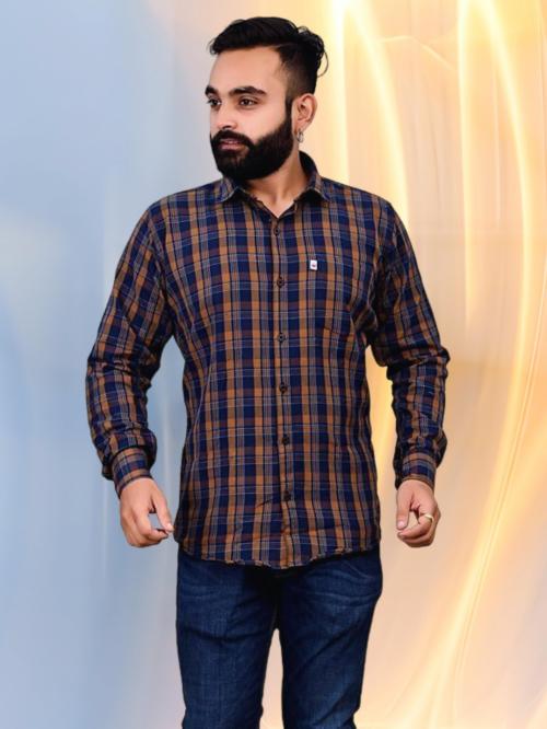 Marc Laurent Men Regular Fit Checkered Spread Collar Casual Shirt