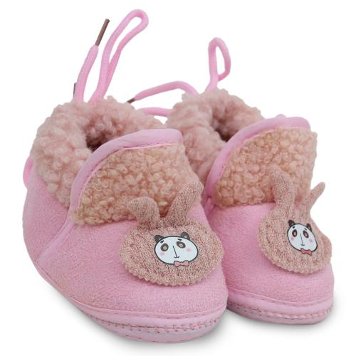 Neska Moda 6 To 9 Months Baby Boys & Girls Panda face Cotton and Fur Booties