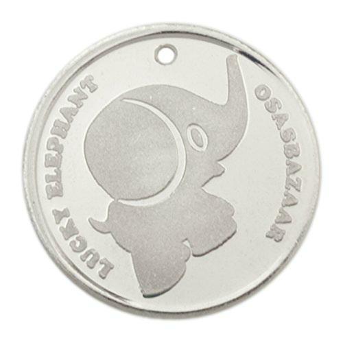 Osasbazaar Silver Coin with Lucky Elephant - 5 Gram - 99% Pure BIS Hallmarked